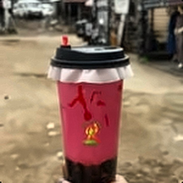 Strawberry flavor boba tea